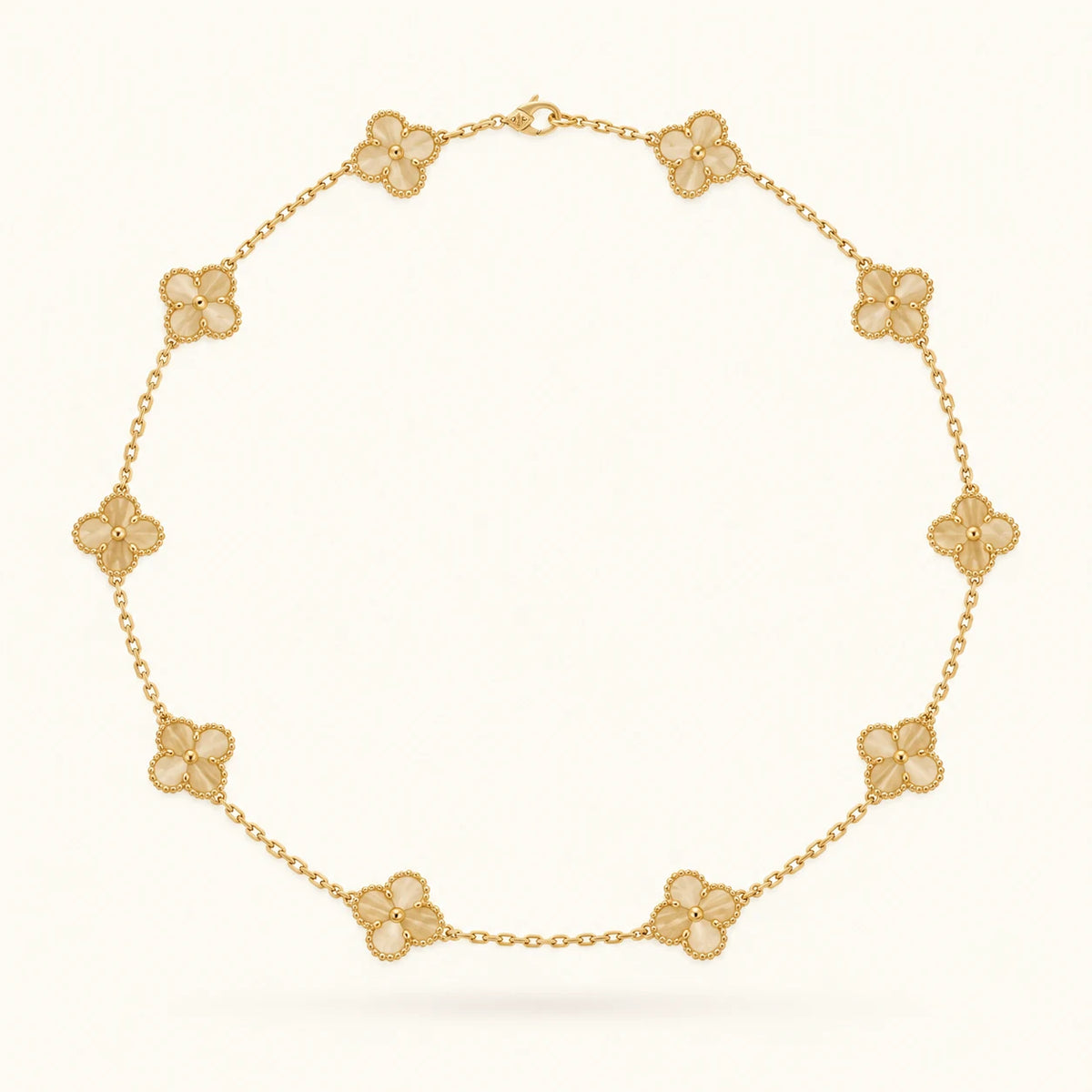 Collier 10 Trèfles Dorés