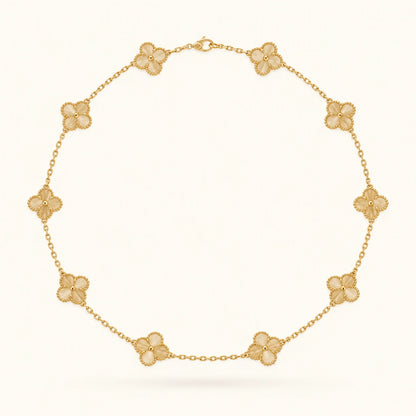 Collier 10 Trèfles Dorés