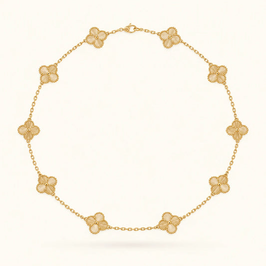 Collier 10 Trèfles Dorés