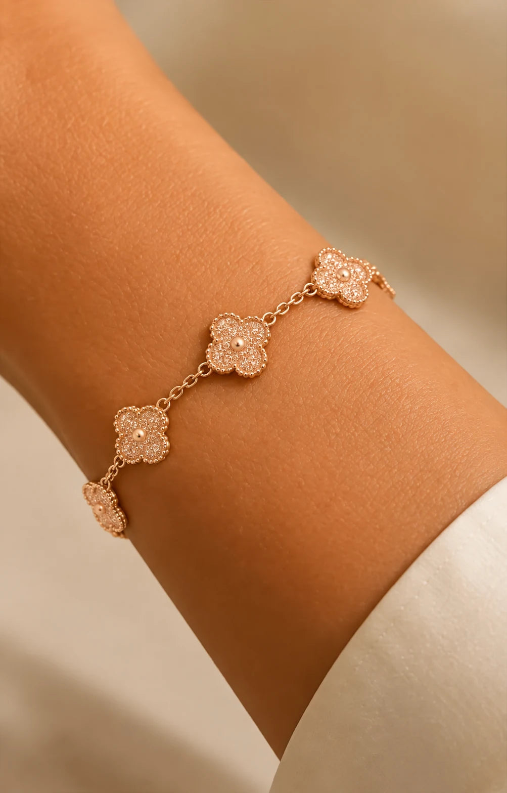 Coffret N°4 Collier, bracelet boucles d'oreille Rose Gold