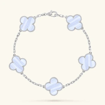 Bracelet Argenté/bleu nacré
